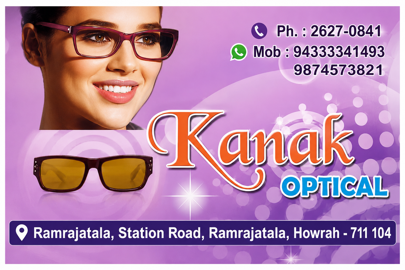 Kanak Optical Visiting Card